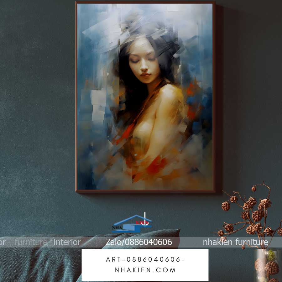Tranh null bán thân nghệ thuật treo tường ART02- Nhakien Art