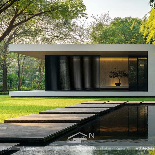 Biệt Thự Nghỉ Dưỡng Tối Giản: Hòa Quyện Thiên Nhiên và Kiến Trúc Hiện Đại